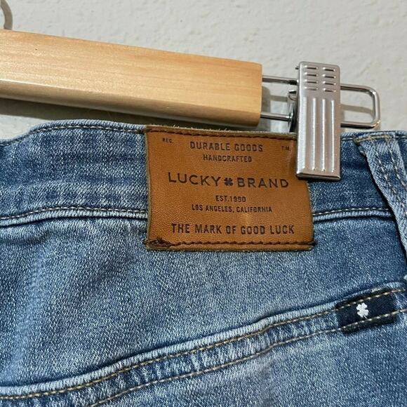 Lucky Brand Womens Blue Distressed Denim Button Fly Denim Skinny Jeans Size 6/28 - Picture 7 of 7
